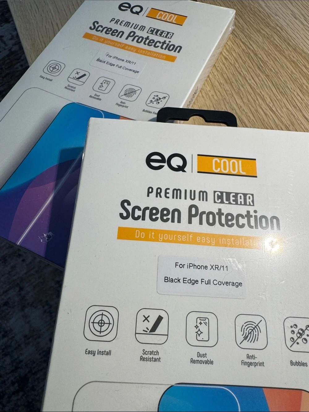 Premium Clear Screen Protection (Pack of 2) - Black Edge for iPhone XR/11